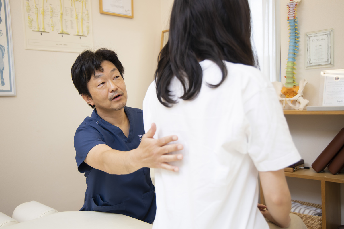 アフターカウンセリングで姿勢チェック