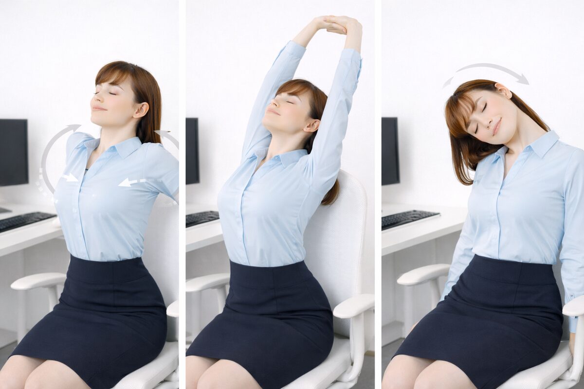 オフィスでのストレッチセッション