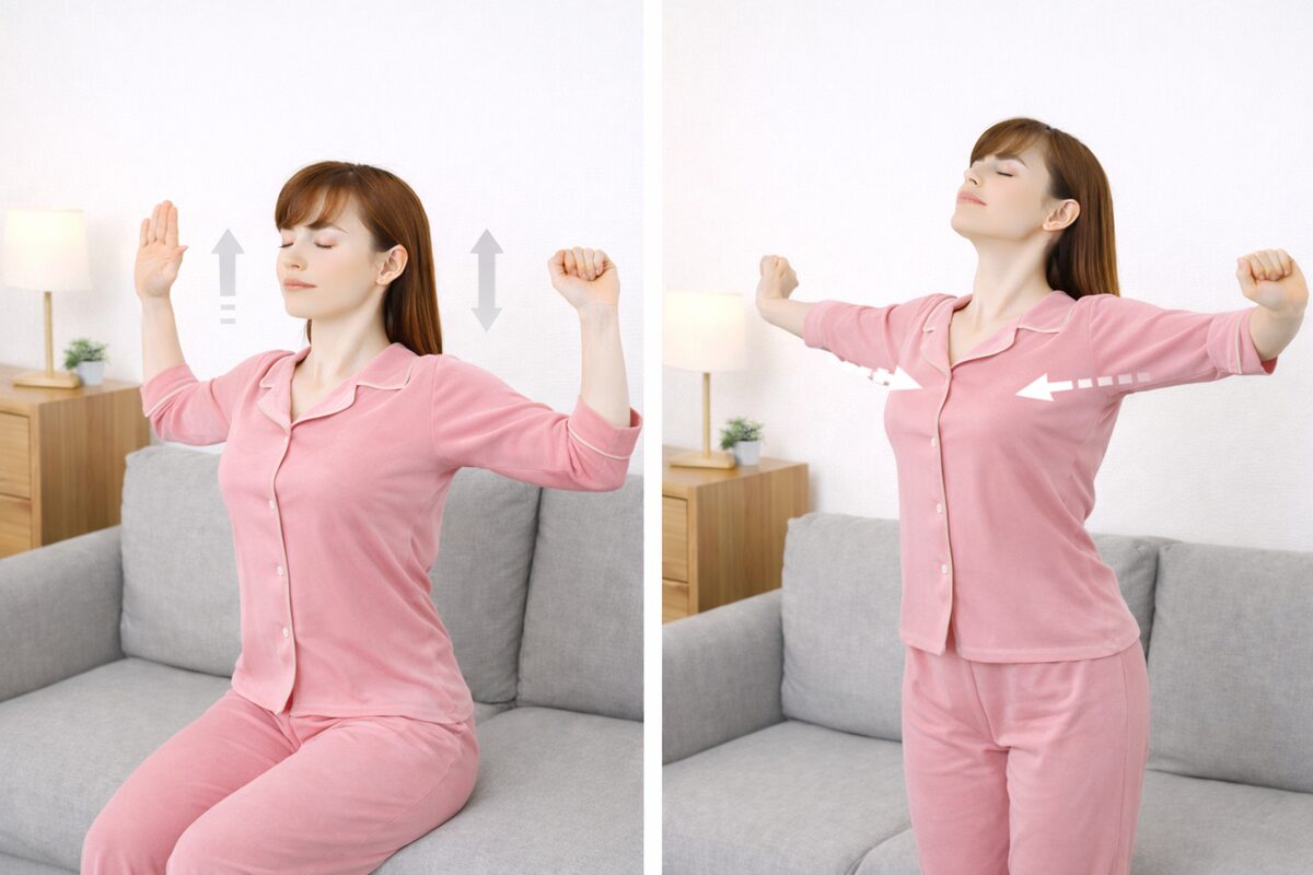 リラックスタイムのストレッチ