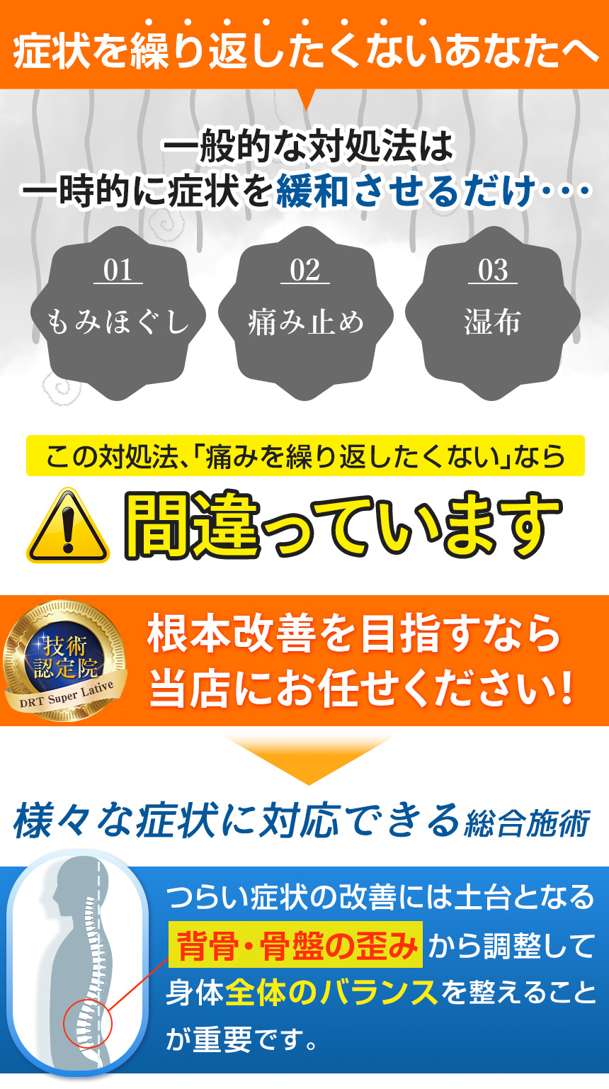 症状を繰り返したくないあなたへ